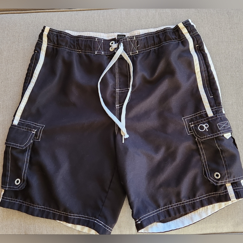 OP Swim Trunks Black & White